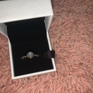 Birthday bloom Pandora ring